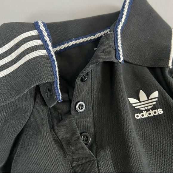 Adidas Black Golf Collared Black Polo Shirt - Picture 3 of 5